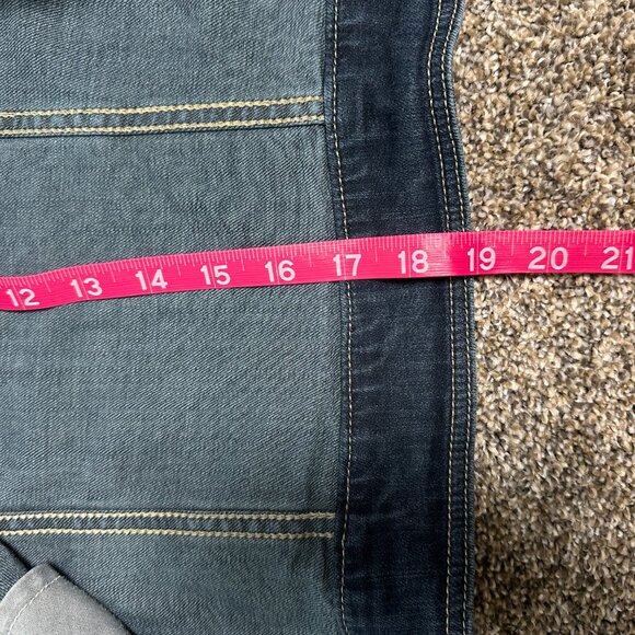 American Eagle cropped denim jean jacket boyfriend fit Medium - Picture 7 of 9